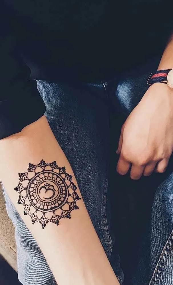 henna tattoo on forearm