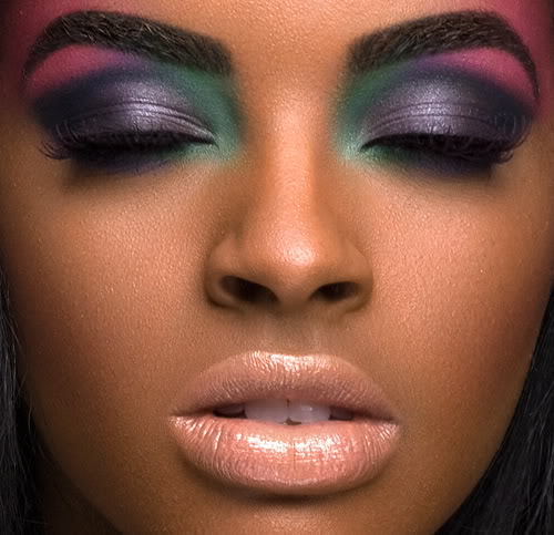 makeup for black women with colored eyes