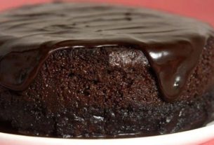 Receita de bolo de chocolate fit