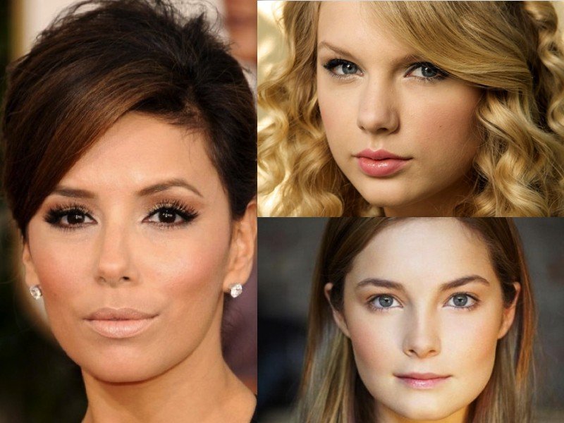 photos of women wearing brown eyeshadow