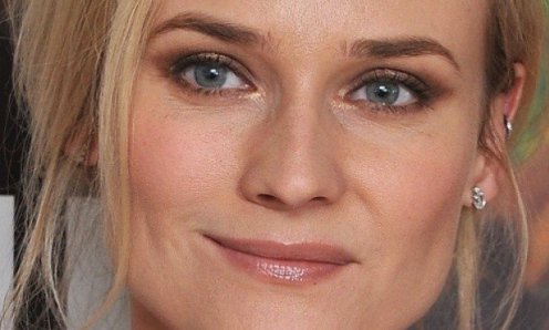 Diane Kruger wearing brown eyeshadow