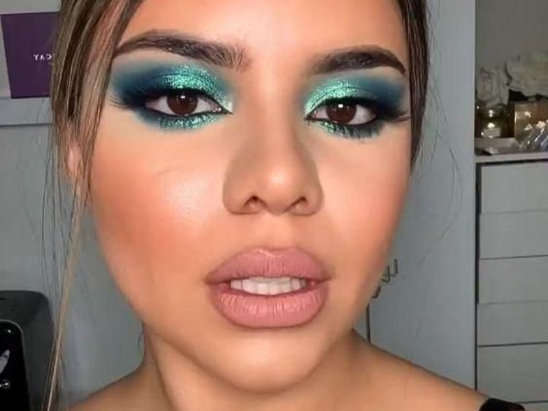 Teal Brown Eye Makeup