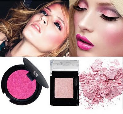 imagen de maquillaje rosa