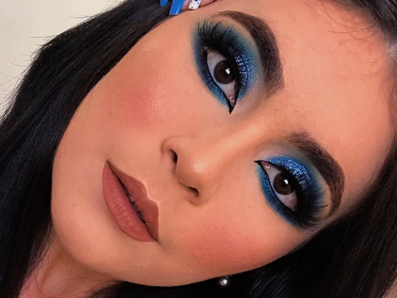 Blue Graduation Makeup