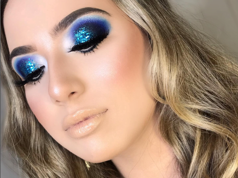 Blue Graduation Makeup