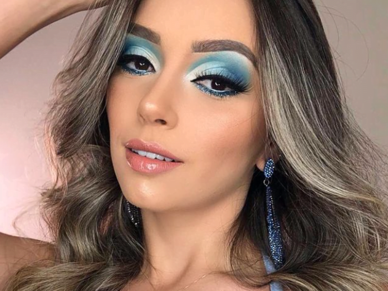 Blue Graduation Makeup