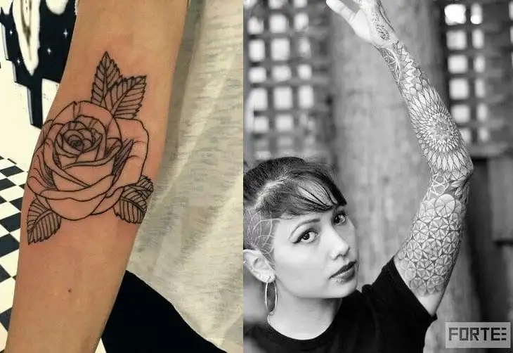 Female tattoo on the arm: 57 ideas that will blow your mind