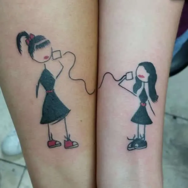 50 Stylish and Wonderful Sister Tattoo Ideas