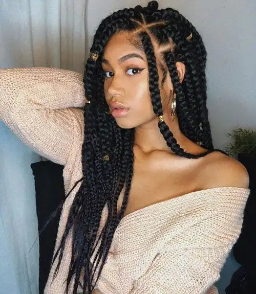 Box Braids - what it is, how it is done and what to take care of