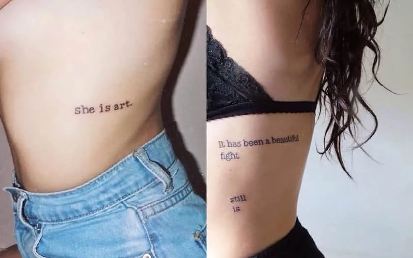 Phrase tattoos: creative inspirations and meanings