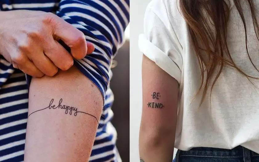 Phrase tattoos: creative inspirations and meanings