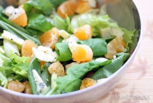 Ensalada Verde con Mandarina y Gorgonzola