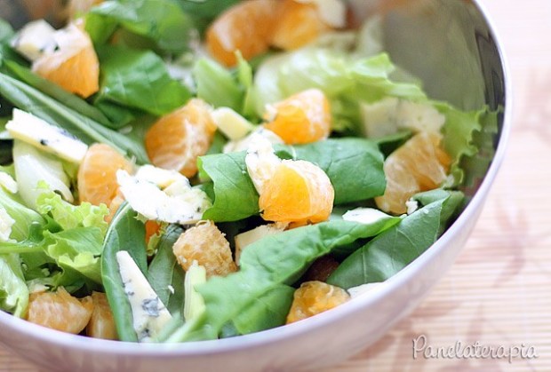 Ensalada Verde con Mandarina y Gorgonzola