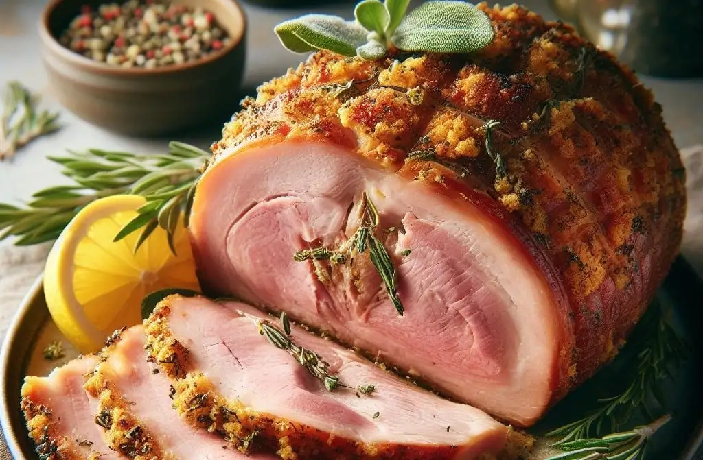 Ham-stuffed as a main course in the feast of Christmas