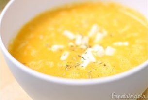 Sopa De Calabaza Con Queso De Cabra