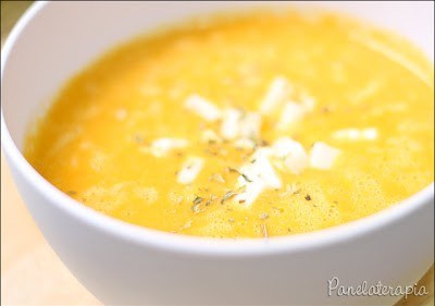 Sopa De Calabaza Con Queso De Cabra