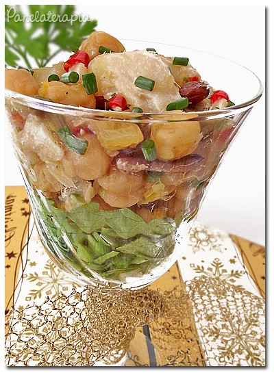 Verrine de bacalao con garbanzos