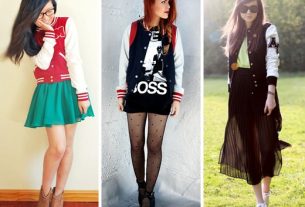 Varsity Jacket com peças mais femininas