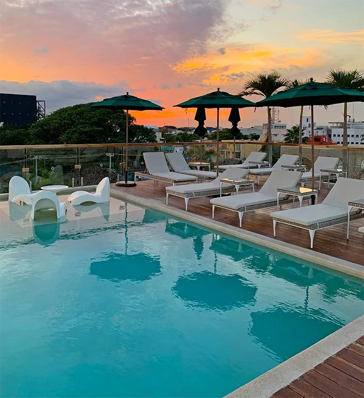 Hôtel dans l'Anthère à la plage de Playa del Carmen Photo: Ce Monde est le Nôtre)