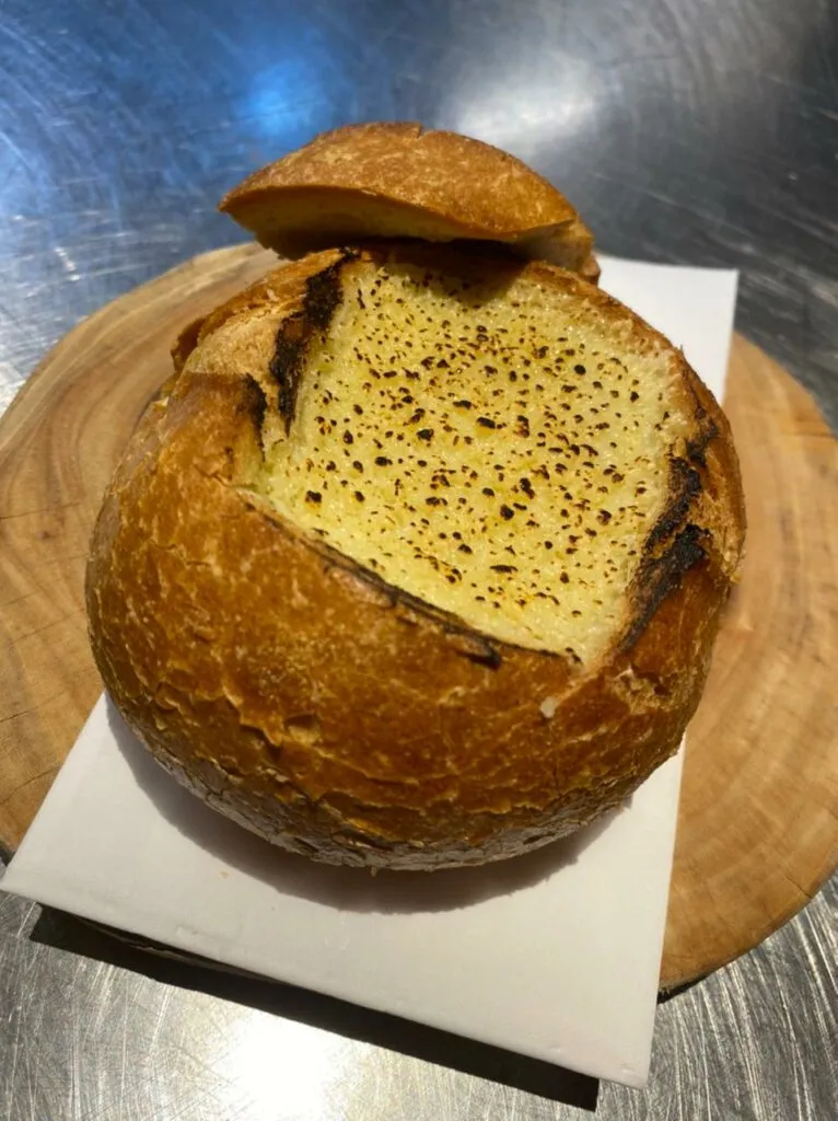 Basilicata Trattoria- sopa de alho poró com queijo