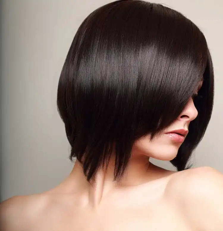 Haarschnitt asymmetrischer Bob