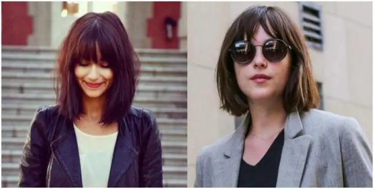 The Blunt Cut with a fringe-this is a bet for the hair of the summer 2018