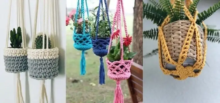 plant hangers de crochê