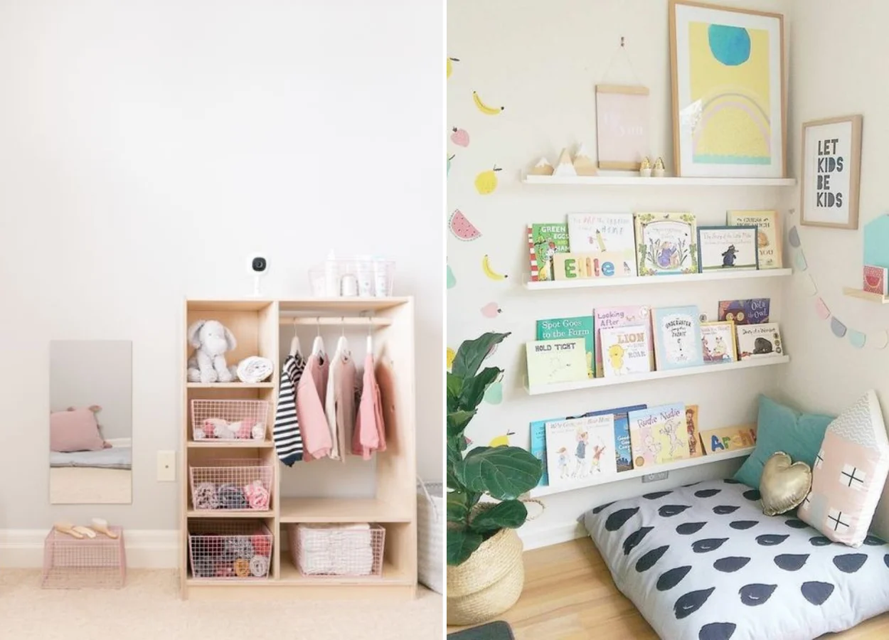 Quarto de bebê decorado Montessori