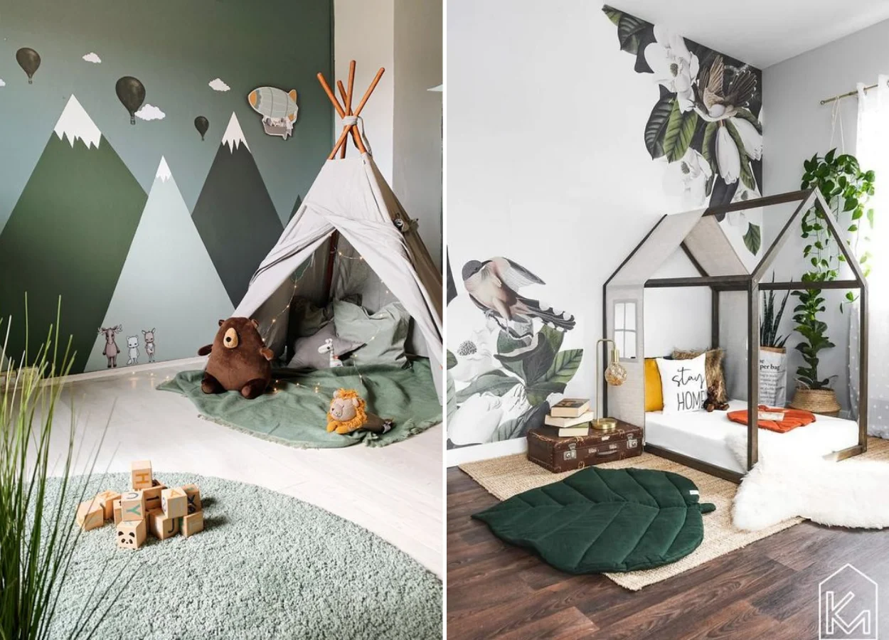 Quarto de bebê decorado Montessori