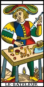 Magician card in the tarot deck