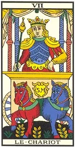 Card of the Chariot from the tarot deck