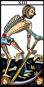 The Death card in the tarot de Marseille