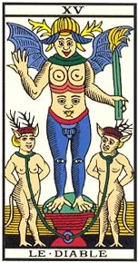 Letter from the Devil in the tarot de Marseille