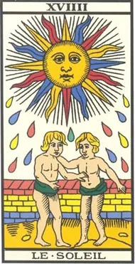 A letter to the Sun from the tarot de Marseilles