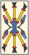 Tarot card-three of swords