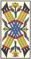 Tarot card, six of swords