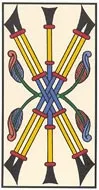 Tarot card, five of swords