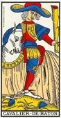 Tarot card the knight of swords