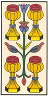 Tarot card-four of Hearts