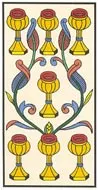 Card of the tarot, seven of cups