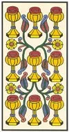 Card of the tarot, nine of Cups