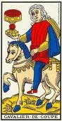 Tarot card the knight of Cups