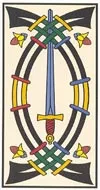 Tarot card, five of Swords