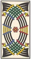 Card of the tarot deck eight of Swords