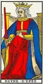 Tarot card-queen of spades