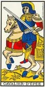 Tarot card the knight of swords