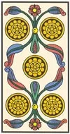 Tarot card five of Diamonds