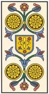 Tarot card-four of Hearts