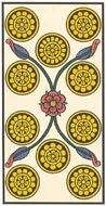 Tarot card-ten of Diamonds