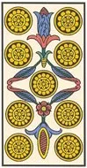 Tarot card the nine of Diamonds